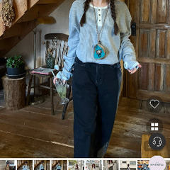 （ユニセックス）パイピングバイカラーフィンガーホールボタンTシャツの画像