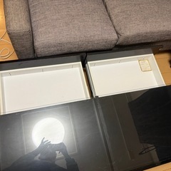 ガラス製　ローテーブル　ローボードの画像