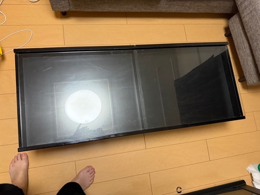 ガラス製　ローテーブル　ローボード