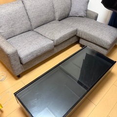 ガラス製　ローテーブル　ローボードの画像