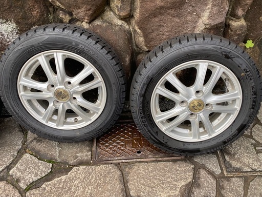 155 65R13 22年　イボ残 溝多め スタッドレス　ダンロップ4本ホイールセット ワゴンR等