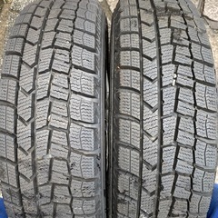 155 65R13 22年　イボ残 溝多め スタッドレス　ダンロップ4本ホイールセット ワゴンR等の画像