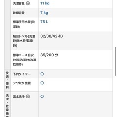 (商品説明必読) 東芝ドラム式洗濯機ウルトラファインバブルTW-117X6Rの画像