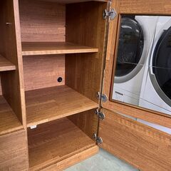 【リサイクルショップ ピカソ 小松原】🌳✨島忠ホームズ Home Coordinatorシリーズ【OAKLAND／オークランド】✨木製ガラスキャビネット🌿★5366★の画像