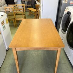 【リサイクルショップ ピカソ 小松原】🌈✨【ニトリ＊ポルテ‼️✨木目がキレイな4人用ダイニングセット】テーブル＋チェア4脚🍽️🌿★9662★の画像