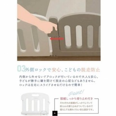 年内までの出品ですベビーサークル 14枚 ハイタイプ ベビーゲート200×180 ドアロック　ベビーガード ベビーフェンス　ベビー用品 プレイヤードの画像