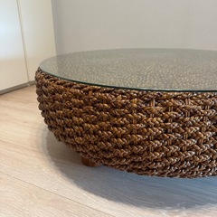 【ラタン風】リビングローテーブルの画像