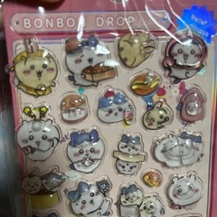 海外製ちいかわボンボンドロップシールサンリオぷくぷくシール2枚の画像