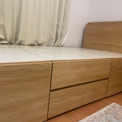 【受付終了】ニトリ  収納付きベッド　シングルの画像