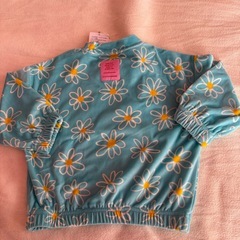 花柄スウェットトレーナー キッズ ベビー服 ブルー系　100cmの画像