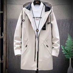 サイズ：XL メンズ ジャケット フード付き 秋服 防風 防寒 ファッショ 無地 の画像