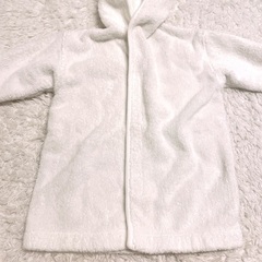 MARKS&WEB フード付きベビーバスローブ ホワイトの画像