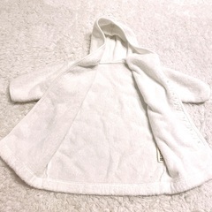 MARKS&WEB フード付きベビーバスローブ ホワイトの画像