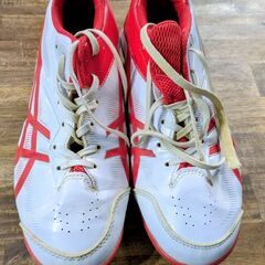 野球スパイク25.0cmアシックス赤ベースボールシューズの画像