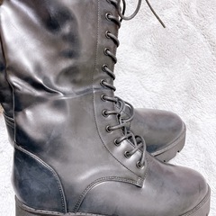 レディース Lサイズ ブーツ 編み上げ 未使用の画像