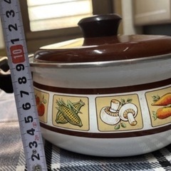 【無料！12/30 11:00まで】昭和レトロな琺瑯　両手鍋の画像