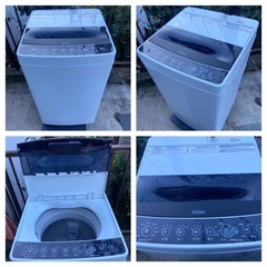 【23区近隣配送設置無料 】 H828 美品 Haier 2020年製 全自動洗濯機 5.5kg ブラック  の画像