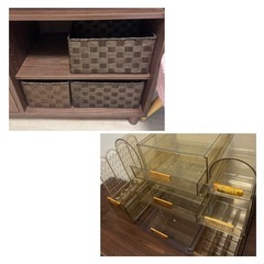 テレビ台兼ドレッサー　スツールセット
の画像