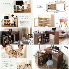 テレビ台兼ドレッサー　スツールセット
の画像