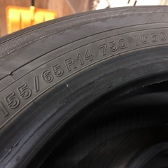 2022年製 YOKOHAMA 155/65R14 4本 冬タイヤ中古 格安の画像