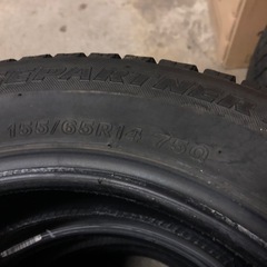 BS 155/65R14 4本 バリ山冬タイヤ中古 タントムーヴルークスワゴンRなど 軽自動車の画像