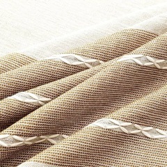 タッセル付き 撥水 テーブルクロス 長方形 180×140cm ナチュラルカラーの画像