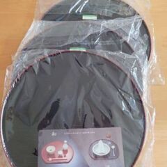 新品❕紀州塗　半月両面膳　5枚組の画像