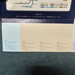 【特価】東京メトロ株主優待券 11枚 無料券 クーポンの画像