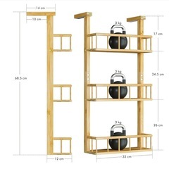 新品　竹製キッチン用ラックの画像