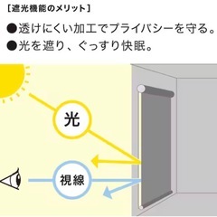 ニトリ ロールスクリーン（アイボリー／遮光・遮熱・UVカット・消臭）の画像