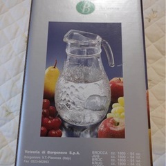 【新品・未使用】イタリア製 AUTUNNO Borgonovo ガラスピッチャーの画像
