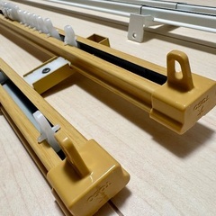 TOSO 伸縮カーテンレールダブル 【1.1m～2.0m用】ホワイト ウッディライト 2本セットの画像