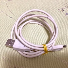 充電ケーブル Type-C タイプAケーブル＆マイクロUSB マイクロB USBケーブル 充電ケーブル　ホワイト系　２本の画像