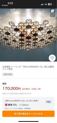 大塚家具 シーリング「SPA-CARNABY／G」