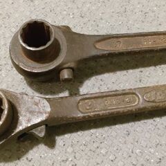 2本セット■TOP工業SUPERTOOL両口ラチェットレンチ17mm21mmの画像