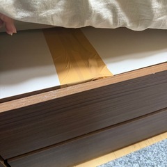 【破損あり】ニトリ セミダブル収納付きベッドフレーム の画像