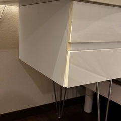 ワークス白デスク｜北欧の画像