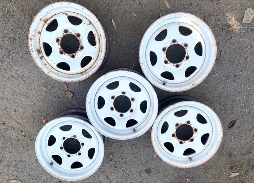 値下げ‼️ パジェロ Q−V44W 純正スチールホイール 5本セット15インチ 鉄ホイール2代目パジェロ 三菱