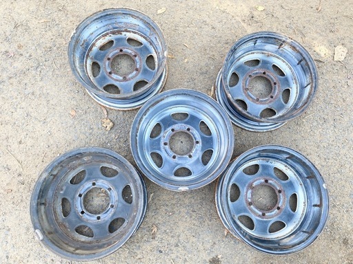 値下げ‼️ パジェロ Q−V44W 純正スチールホイール 5本セット15インチ 鉄ホイール2代目パジェロ 三菱