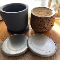 植木鉢　セメント　セットの画像