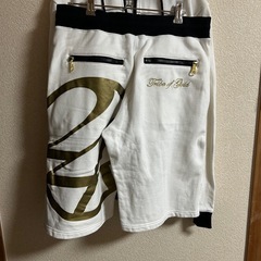 24karats EXILE ジャージ セットアップ 白×金 パーカー ハーフパンツ M相当の画像