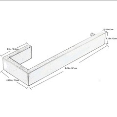 ステンレススチール タオル掛けの画像