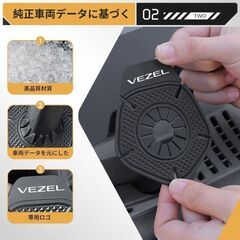 未使用 ヴェゼル 全シリーズ対応 ワイパーホールカバー ロゴ入り 2枚 保護カバーの画像