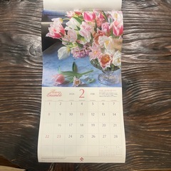 壁掛けカレンダー　2026 Flower Ensemble 花の画像