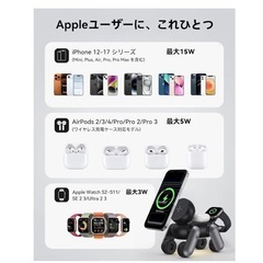 ロボット犬型　ワイヤレス充電器 3in1 充電器 置き型充電 急速充電の画像