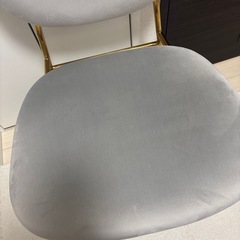 お譲り先決まりました。フランフラン　ベル チェア 2 グレー×ゴールドの画像