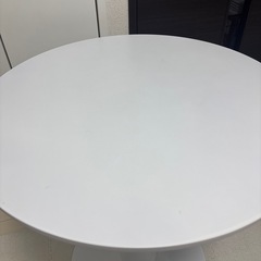 丸テーブル ダイニングテーブル 北欧風 直径60cm ホワイト 食卓の画像