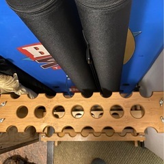 値下げ！ロッドスタンド最大23本収納⭐︎木製⭐︎の画像