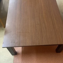 ヴィンテージ風 こたつテーブル 長方形 石英管ヒーターの画像