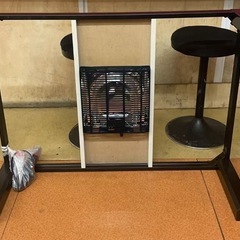 ヴィンテージ風 こたつテーブル 長方形 石英管ヒーターの画像